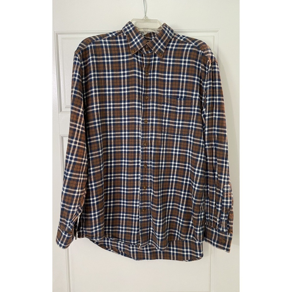 Men's Vineyard Vines Flannel Button Front Murray Shirt size Medium 100% Cotton